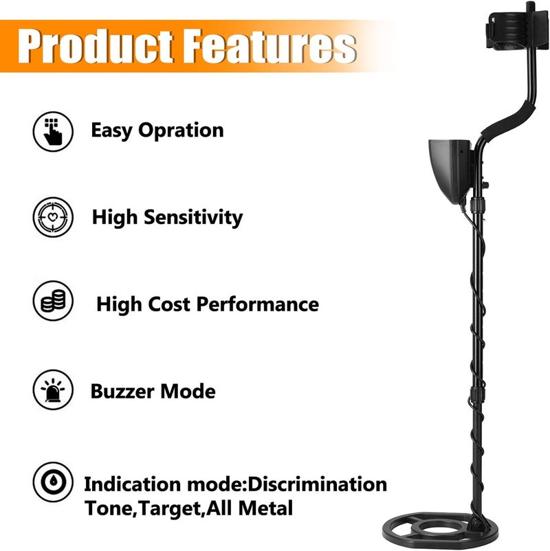 ويوبلز جهاز كشف المعادن المحمول MD920، جهاز كشف المعادن تحت الأرض، جهاز محمول للعثور على الكنوز المعدنية، ماسح أمني عالي الحساسية، طول قابل للتعديل، مناسب للأطفال والكبار - Image 4