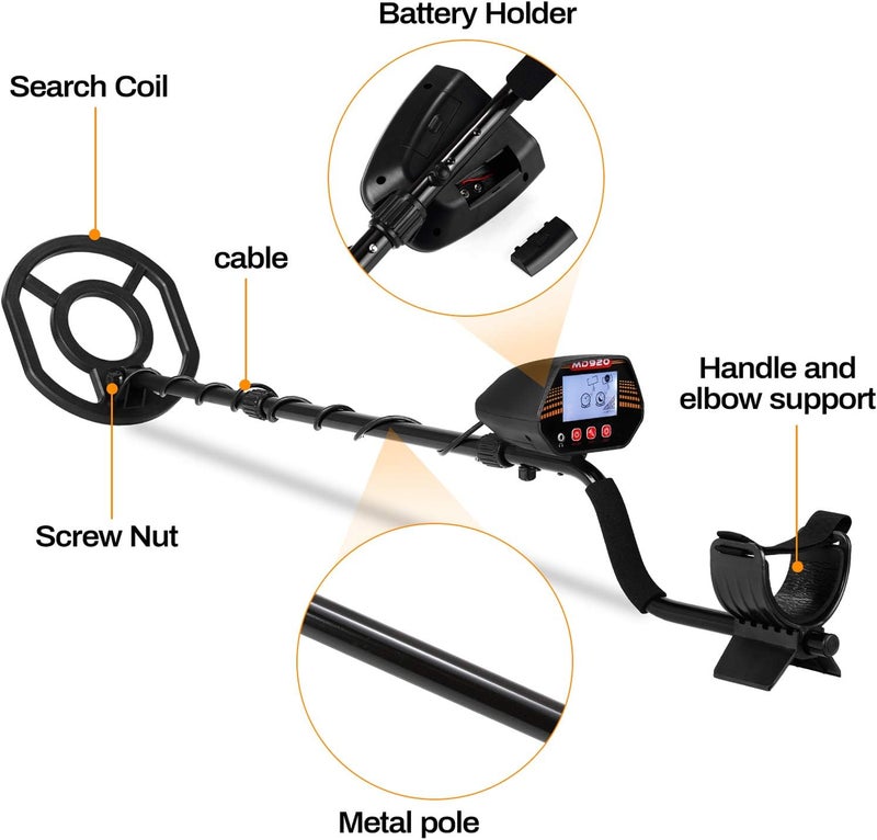 ويوبلز جهاز كشف المعادن المحمول MD920، جهاز كشف المعادن تحت الأرض، جهاز محمول للعثور على الكنوز المعدنية، ماسح أمني عالي الحساسية، طول قابل للتعديل، مناسب للأطفال والكبار - Image 5