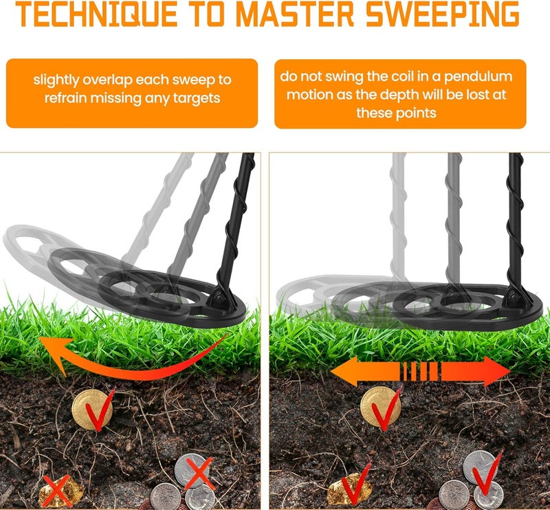 ويوبلز جهاز كشف المعادن المحمول MD920، جهاز كشف المعادن تحت الأرض، جهاز محمول للعثور على الكنوز المعدنية، ماسح أمني عالي الحساسية، طول قابل للتعديل، مناسب للأطفال والكبار - Image 3