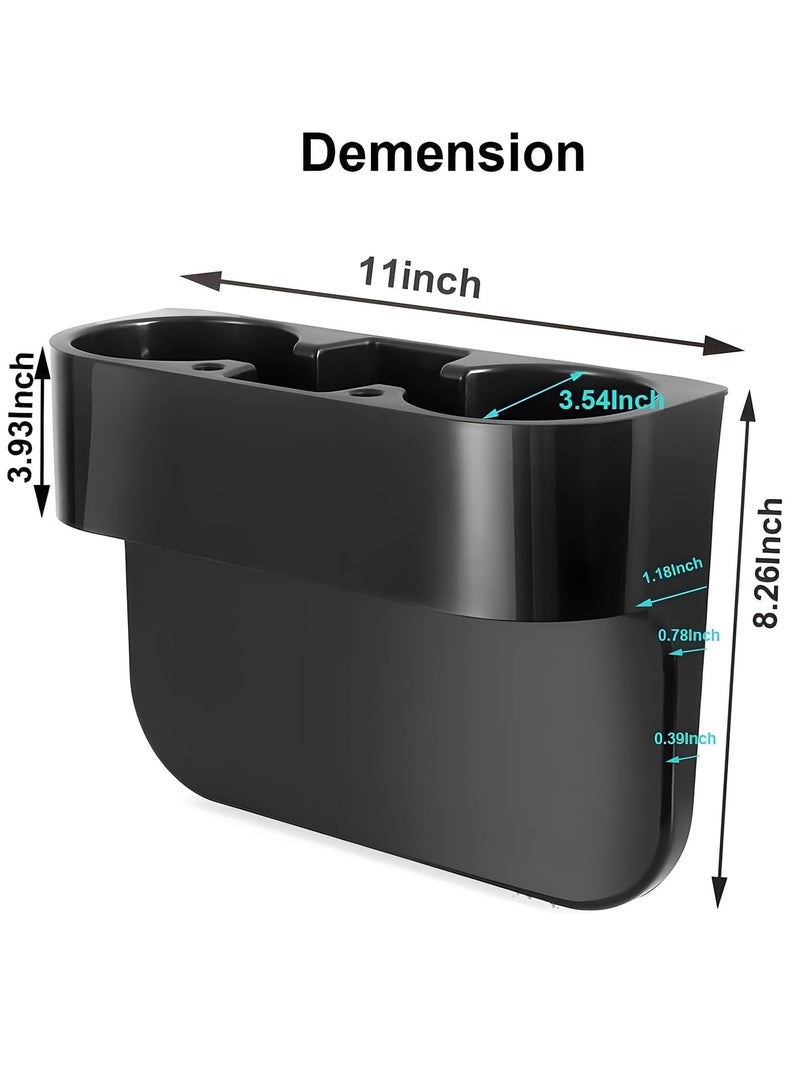 Festive Gallery Car Cup Holder Cup Holder for Car Seat Cup Holder for Car Multifunctional Portable Console Side Pocket Car Seat Gap Filler Organizer Vehicle Seat Cup Cell Phone Drink Holder Storage Box (Right)  - Image 3