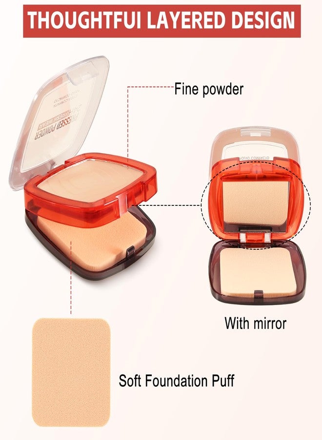 Boobeen Pressed Setting Powder - Oil Control face Powder with Matte Finish, Long Lasting & Waterproof,Buildable Medium to Full Coverage Makeup, Includes Puff - Image 3