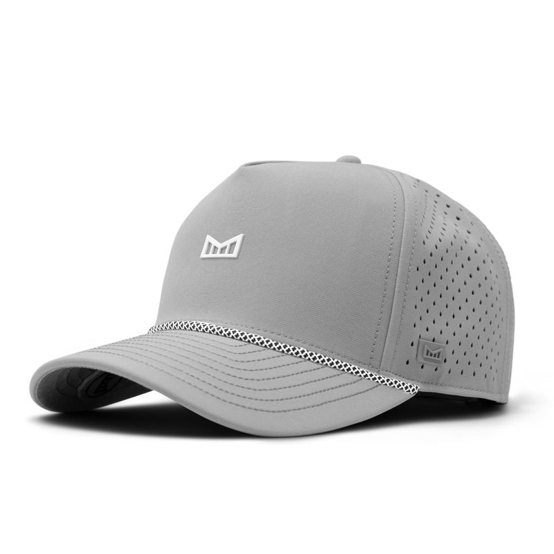melin Odysea Rope Bulls Icon Hydro, Heather Grey, Trucker and Rope Hat, Performance Hat for Men & Women, Water-Resistant Fitted Baseball Cap, Small - Image 1