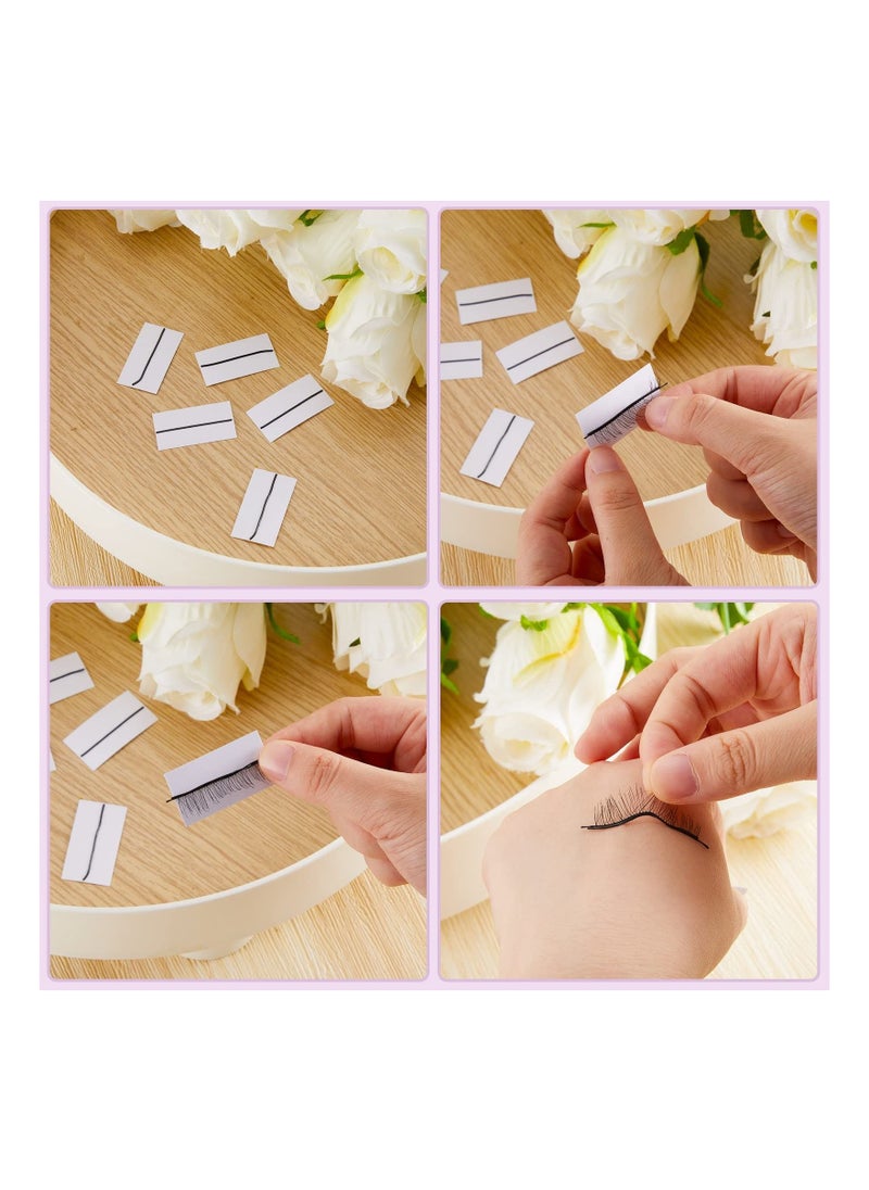 SYOSI - Self Adhesive Lash Strips, Eyelash Glue for False Lashes Adhesives Fake Eyelashes Glue for Women Girls, Makeup Eyelash Extension, for Daily Makeup, Makeup Contests, Performances(80 Pieces) - Image 1