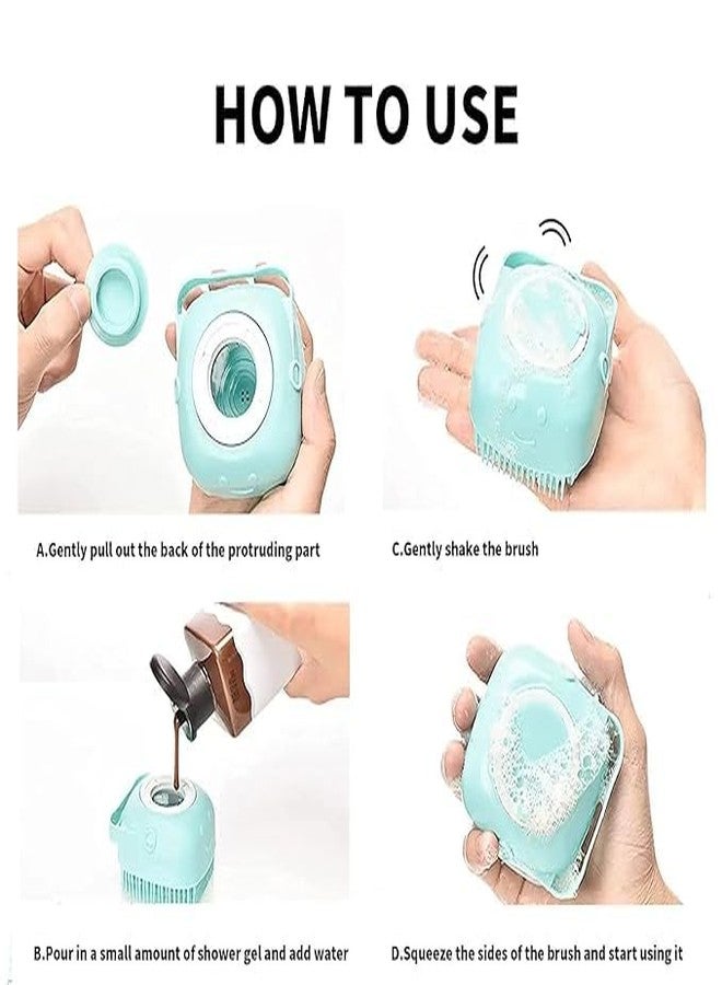 Pups&Pets مجموعة Pups&Pets المكونة من قطعتين: فرشاة توزيع الشامبو وقفاز للعناية بالحيوانات الأليفة، مناسبة للكلاب والقطط الصغيرة والمتوسطة والكبيرة التي تعاني من تساقط الشعر، بالإضافة إلى قفاز لإزالة شعر الحيوانات الأليفة وتدليكه بخمسة أصابع للكلاب والقطط ذات الفراء الطويل والقصير. - Image 2