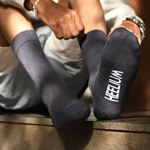 HEELIUM Bamboo Crew Socks for Men | Formal & Office Socks | Odour Free & Cushioned Base | 3X Softer than Regular Socks - Image 4
