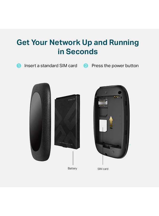 TP-LINK M7200 4G LTE 150MBPS Mobile Wi-Fi Hot Spot, Plug And Play, Connects Up To 10 Devices, 2100mAh Battery, Compatible With All SIM Cards, Manage tpMiFi App Black - Image 5