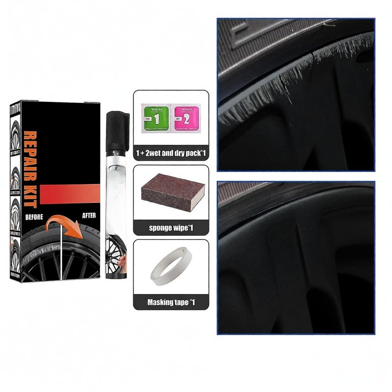 Rim Paint: Universal Colors, Quick Curb Damage Repair, Anti Rust Waterproof Protective Layer - Wheel Repair for Car Alloy Aluminum Steel Rim Maintenance - Image 4