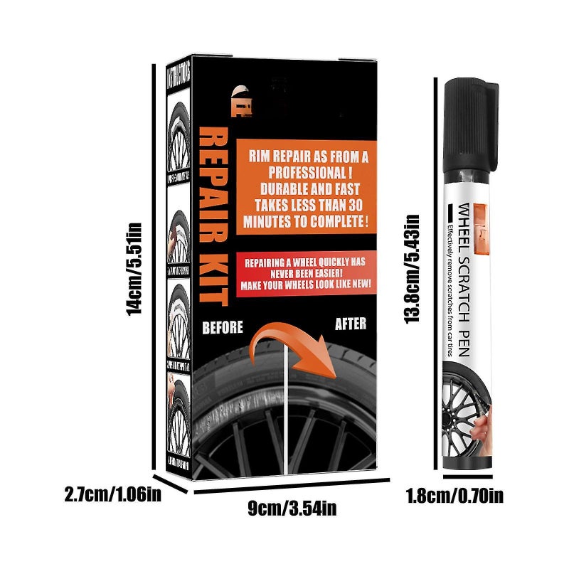 Rim Paint: Universal Colors, Quick Curb Damage Repair, Anti Rust Waterproof Protective Layer - Wheel Repair for Car Alloy Aluminum Steel Rim Maintenance - Image 2