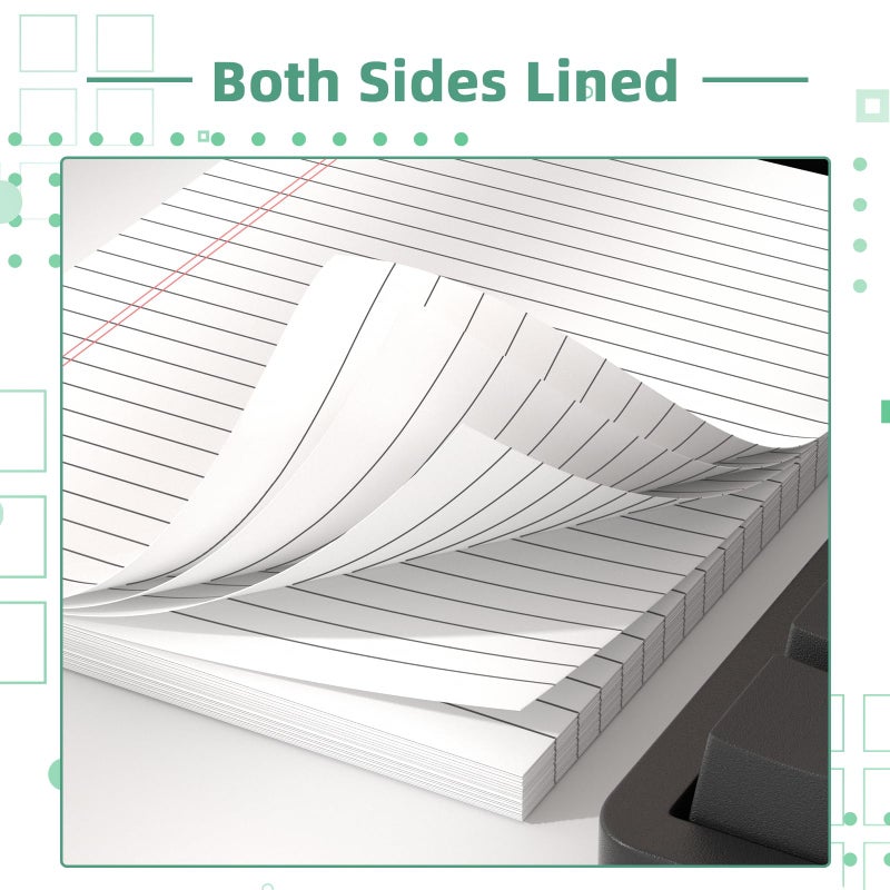 PINJINGPRO Legal Pads 5×8 Inch Notepad, 12 Pack Note Pads College Ruled Perforated Memo Pad for Work Study Daily Note Taking List, Lined Writing Pads Memo Refills Notepads for Office Home School, 30 Sheet/ Pad - Image 3