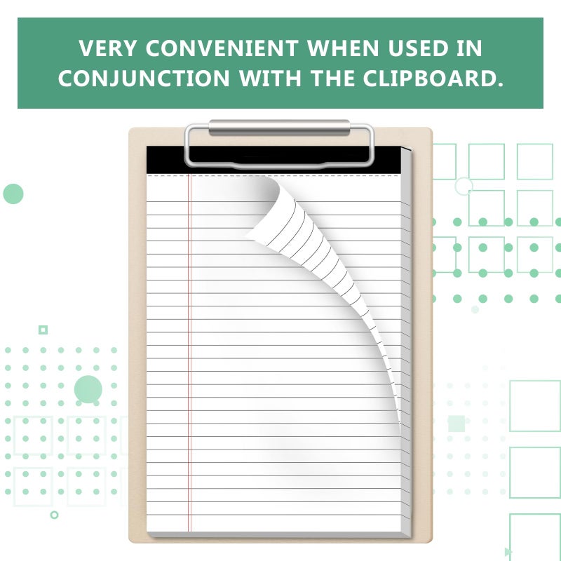 PINJINGPRO Legal Pads 5×8 Inch Notepad, 12 Pack Note Pads College Ruled Perforated Memo Pad for Work Study Daily Note Taking List, Lined Writing Pads Memo Refills Notepads for Office Home School, 30 Sheet/ Pad - Image 4
