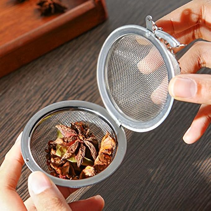 Winterworm Stainless Steel Tea Ball Loose Tea Infuser Strainer Filter Diffuser Herbal Spice 5 Pcs - Image 3
