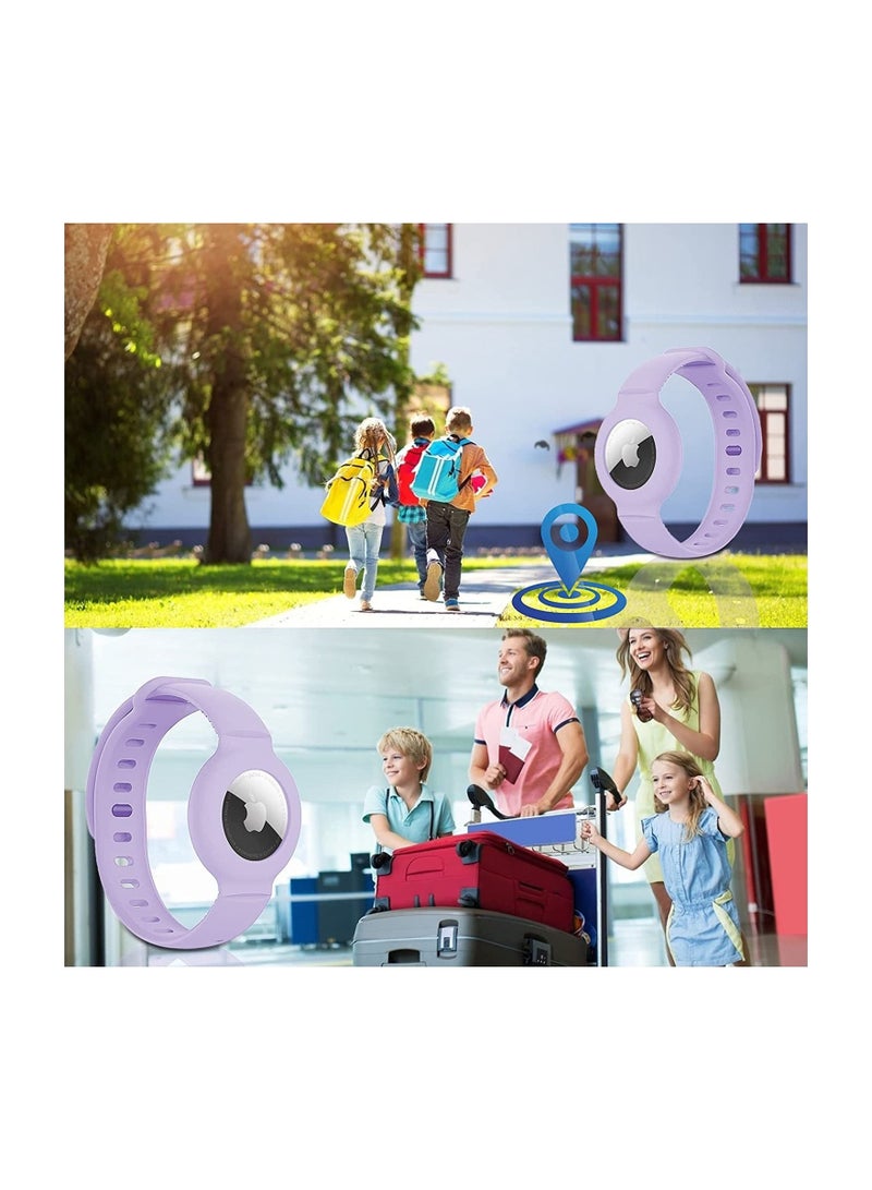 Watch Wristbands for Airtag Soft Silicone Bracelet for Kids Lightweight Waterproof Watch Strap Compatible with Apple Airtag for Children and Old Man 2 Pcs - Image 5