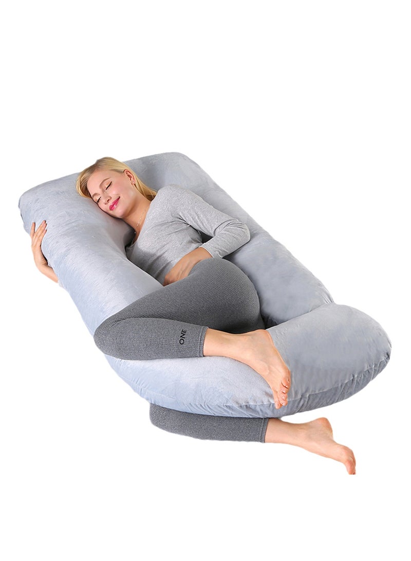 Crystal Velvet Maternity Pillow Maternity Belly Support Pillow Core Side Sleeping Pillow Waist Support Pillow - Image 1