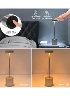 HOCC Touch Sensor Table Lamp 6000mAh Battery Operated White  - Image 4