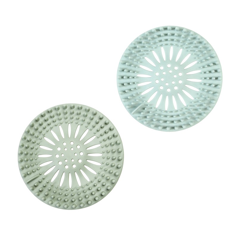 3 Pcs Shower Drain Covers Hair Catcher Hair Stopper Sink Strainer Universal Drain Cover Filter for Kitchen Bathroom and Bath Tub(Blue+Green+Pink) - Image 3