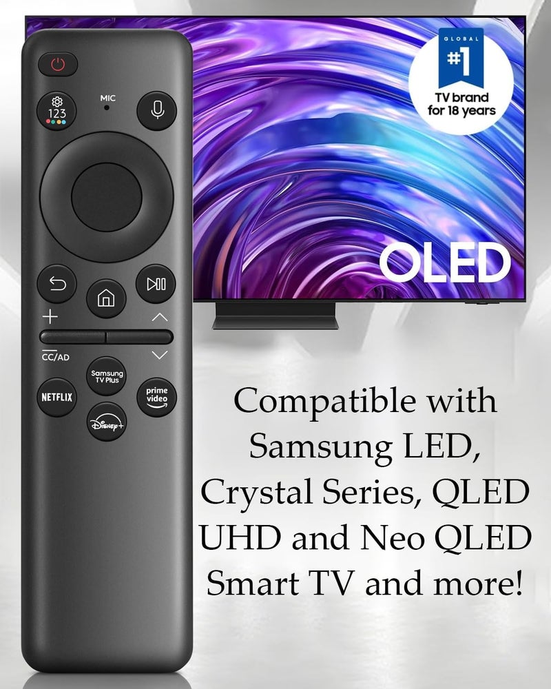 AZMKIMI 𝐁𝐍𝟓𝟗-𝟎𝟏𝟒𝟑𝟐𝐀 𝐓𝐌𝟐𝟑𝟔𝟎𝐄 Solar Voice Remote Control Compatible with Samsung TV Remote Control Compatible with Samsung BN59-01432A Neo QLED OLED 8K HDR Smart TV(𝟐𝟎𝟐𝟑 𝐌𝐨𝐝𝐞𝐥) - Image 4