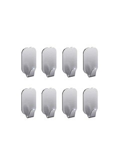 Zaboon Adhesive Heavy Duty Wall Hooks Stainless Steel Ultra Strong No Drill Waterproof Hanger For Robe Coat Keys Bags Home Kitchen Bathroom And Bedroom Pack Of 8  - Image 2