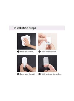 Zaboon Adhesive Heavy Duty Wall Hooks Stainless Steel Ultra Strong No Drill Waterproof Hanger For Robe Coat Keys Bags Home Kitchen Bathroom And Bedroom Pack Of 8  - Image 3