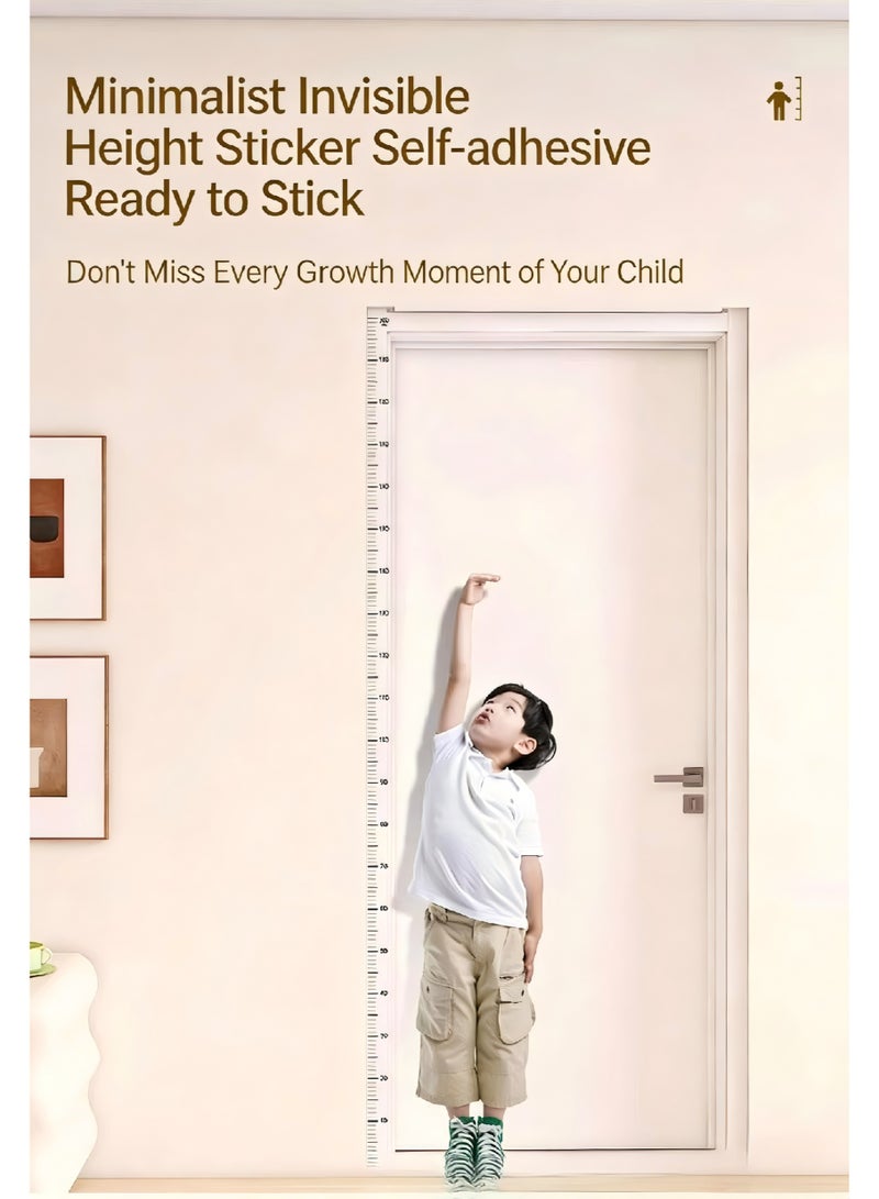 Children's Height Growth Record Stickers | Transparent Self-Adhesive Height Measuring Ruler with Precise Scale from 0-200 cm - Image 5