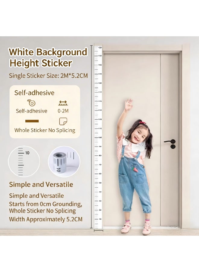 Children's Height Growth Record Stickers | Transparent Self-Adhesive Height Measuring Ruler with Precise Scale from 0-200 cm - Image 2
