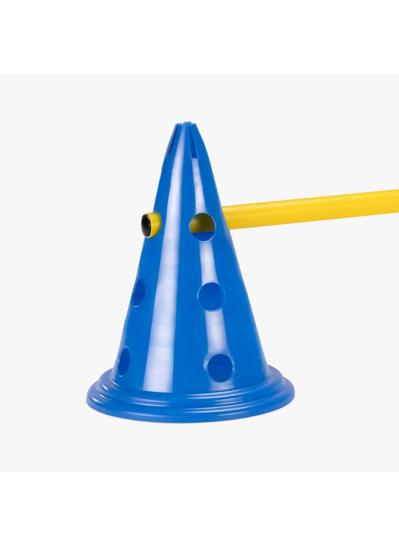 Navaris Navaris Dog Agility Equipment Set  Cone and Pole for Training and Exercise Jumps  Plastic Dog Agility Beginner Course  6X Cones 3X Poles  - Image 5