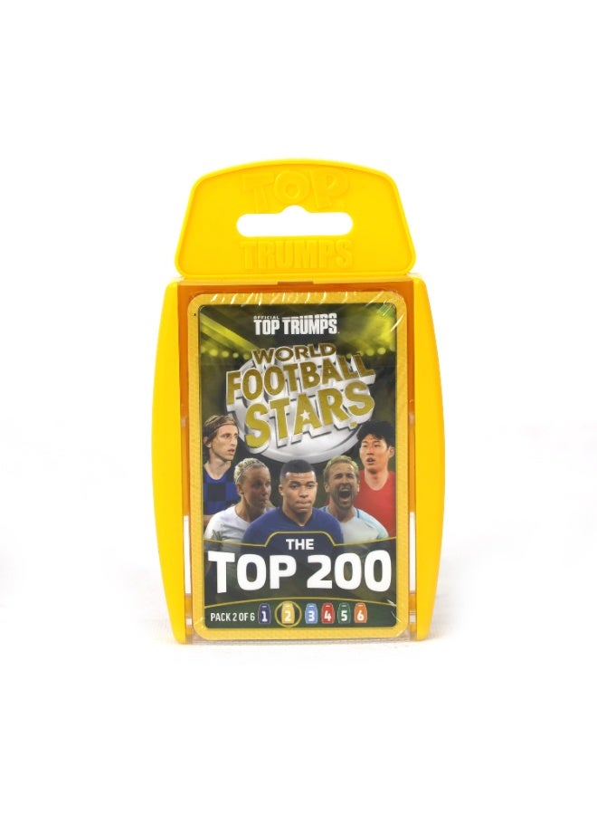 Top Trumps أفضل نجوم كرة القدم في العالم - أفضل 200 - أصفر | لعبة ورقية تعليمية | لعبة بطاقات قابلة للجمع | ألعاب استراتيجية | ألعاب للأطفال والبالغين - Image 1
