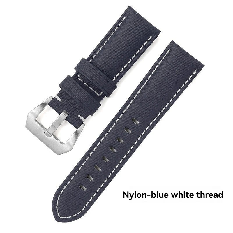 Bluejw Premium Nylon Leather Watch Band - Quick Release Replacement Strap for Men's Rugged Style Watches - Image 1