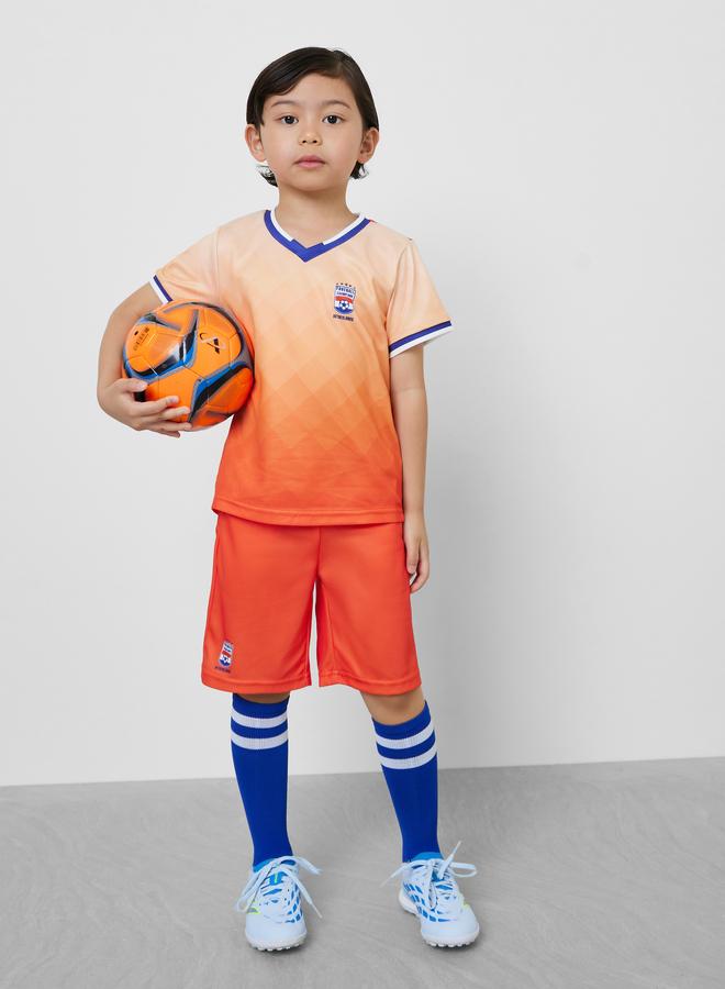 Styli Kids Netherlands Print Jersey T-Shirt and Shorts FIFA Football Set - Image 1
