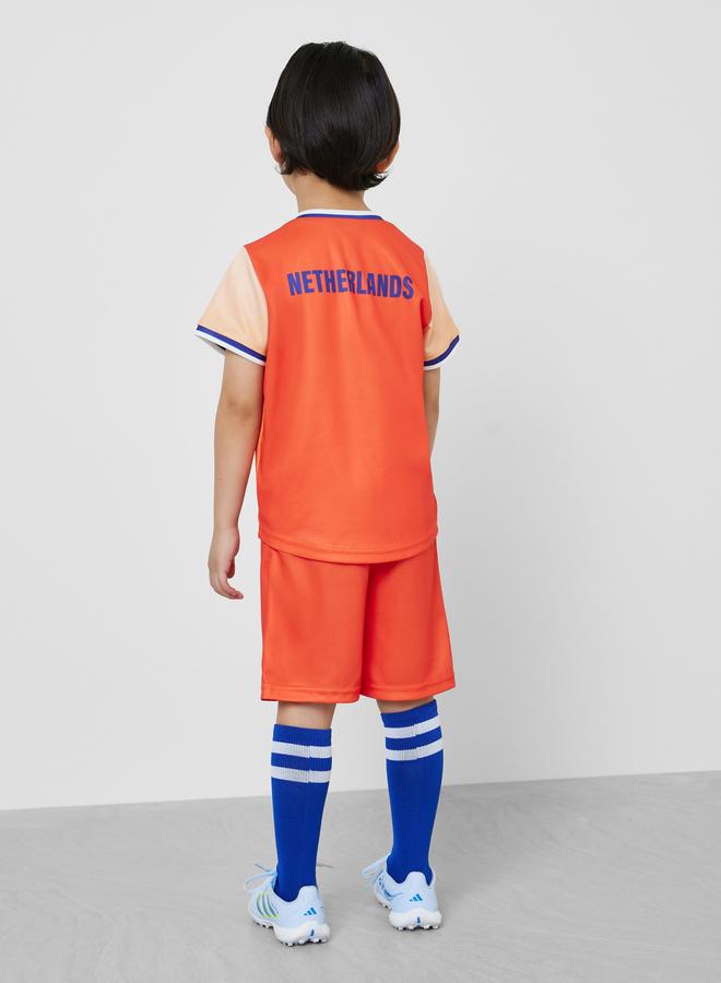 Styli Kids Netherlands Print Jersey T-Shirt and Shorts FIFA Football Set - Image 3