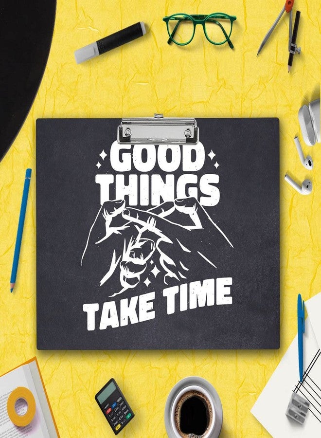 Vprint Quality "Inspirational Exam Board with Wood and Metal Clips" (Life is Awesome Motivational & insprinational) Wooden Clipboard Writing Pad | Exam Board for Kids Students Size 11X17 Inches - Image 2