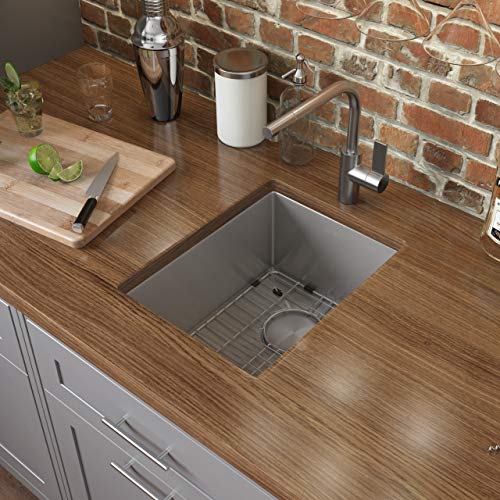 Ruvati 14-inch Undermount Wet Bar Prep Sink Tight Radius 16 Gauge Stainless Steel Single Bowl - RVH7114 - Image 2