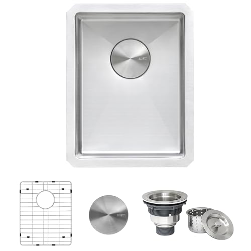 Ruvati 14-inch Undermount Wet Bar Prep Sink Tight Radius 16 Gauge Stainless Steel Single Bowl - RVH7114 - Image 3