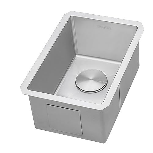 Ruvati 14-inch Undermount Wet Bar Prep Sink Tight Radius 16 Gauge Stainless Steel Single Bowl - RVH7114 - Image 1
