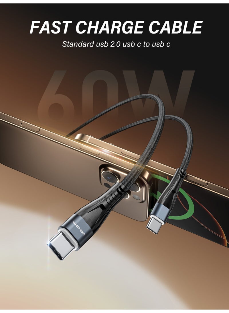 فين ديونز كابل بيانات فين-دنس VD-DC19C من USB-A إلى تايب-سي مصنوع من PVC (أسود) – شحن سريع 5 فولت/3 أمبير، مزامنة بيانات عالية السرعة، موصلات معززة، تصميم مقاوم للتشابك، مثالي للهواتف الذكية والأجهزة اللوحية بمنفذ تايب-سي - Image 4
