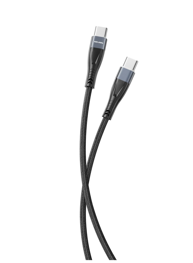 فين ديونز كابل بيانات فين-دنس VD-DC19C من USB-A إلى تايب-سي مصنوع من PVC (أسود) – شحن سريع 5 فولت/3 أمبير، مزامنة بيانات عالية السرعة، موصلات معززة، تصميم مقاوم للتشابك، مثالي للهواتف الذكية والأجهزة اللوحية بمنفذ تايب-سي - Image 2