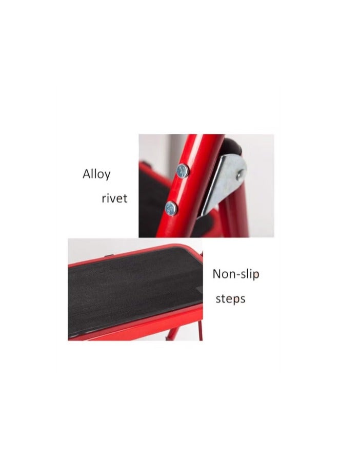 2 Step Ladder for Home and Office Use – 2ft Height, 1.5ft Width – Foldable, Anti-Slip Wide Steps – Heavy Duty Steel Frame – Portable Step Stool for Indoor & Outdoor Tasks - Image 3