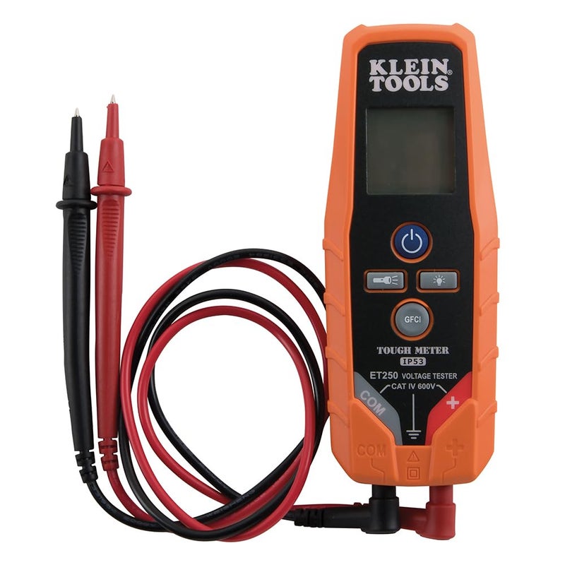 Klein Tools ET250 Voltage Meter ACDC Tester Digital Multimeter Low Voltage Tester with Batteries