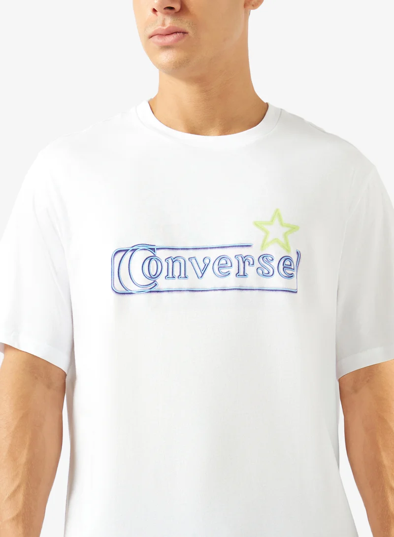 Converse WHITE Glow Star T-Shirt for Men | Best Price UAE