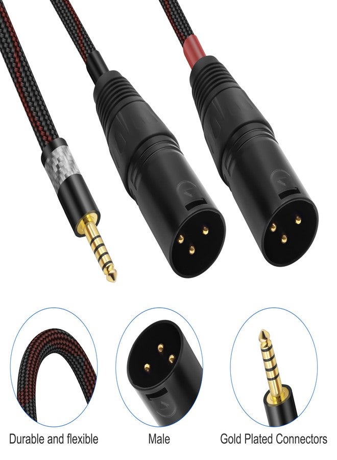 XMSJSIY 4.4mm to Dual XLR 3 Pin Balance Male Headphone Audio Splitter Adapter Cable HiFi for PHA2A WMLA ZX300A DAC AMP - 0.5M/1.6FT (4.4mm to 2*XLR Male) - Image 4