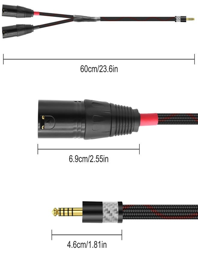 XMSJSIY 4.4mm to Dual XLR 3 Pin Balance Male Headphone Audio Splitter Adapter Cable HiFi for PHA2A WMLA ZX300A DAC AMP - 0.5M/1.6FT (4.4mm to 2*XLR Male) - Image 2