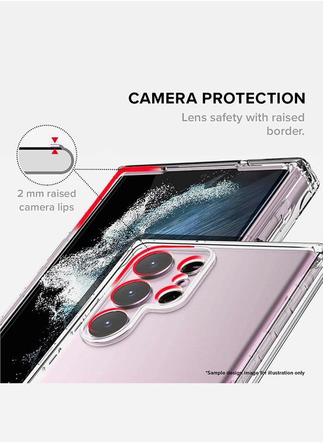 Stylizedd - Classic Clear Case for Samsung Galaxy S24 Ultra , Hybrid Soft Case Flexible Edges Anti Drop TPU PC Gel Thin Transparent Cover - Wow - Image 1