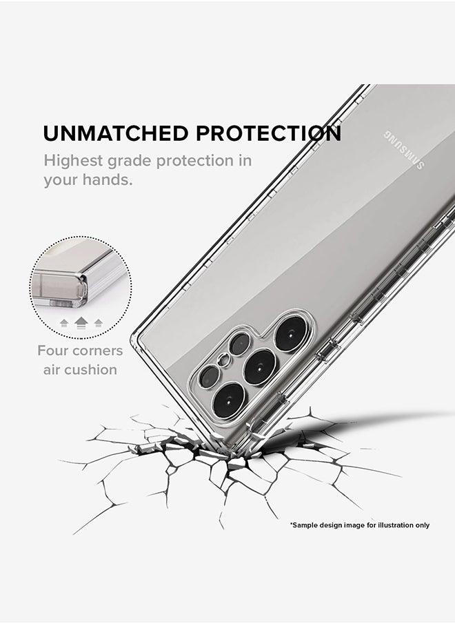 Stylizedd - Classic Clear Case for Samsung Galaxy S24 Ultra , Hybrid Soft Case Flexible Edges Anti Drop TPU PC Gel Thin Transparent Cover - Wow - Image 1
