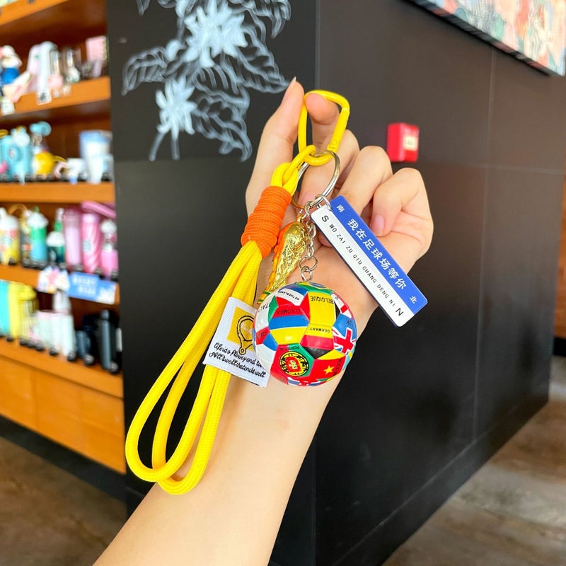 Creative World Cup Trophy Keychain, World Cup Souvenir, Football-themed Keychain, Small World Cup  Merchandise