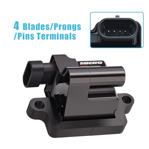 Micro Set of 8 Square Ignition Coil Pack D581 Compatible with Cadillac Chevy GMC Escalade Avalanche Silverado Tahoe Suburban Savanna Sierra Yukon 4.8L 5.3L 6.0L 8.1L Replacement for C1208 UF271 - Image 2