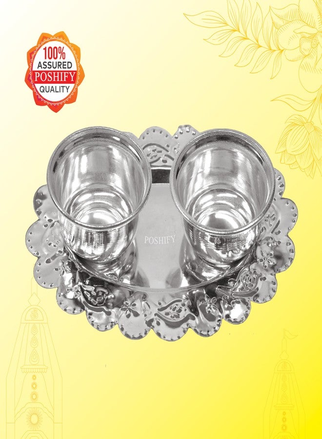 POSHIFY German Silver Kumkum-Haldi Holder, Sindoor-Turmeric, Puja Accessory, Pooja Room, Temple Decoration, Meditation, Yoga, Silverware, Puja Samagri, Diwali Gift, Wedding Gift - Image 5