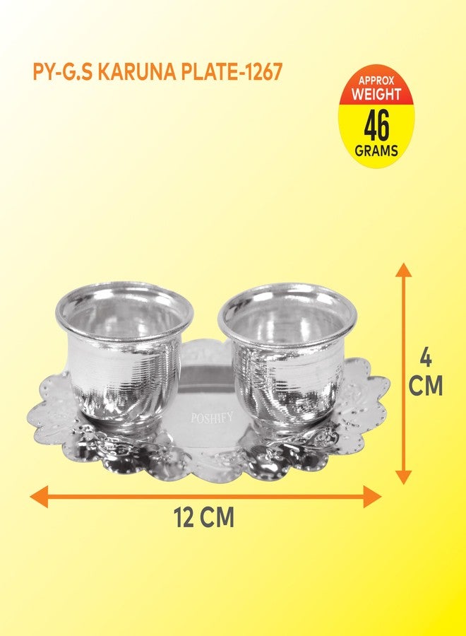 POSHIFY German Silver Kumkum-Haldi Holder, Sindoor-Turmeric, Puja Accessory, Pooja Room, Temple Decoration, Meditation, Yoga, Silverware, Puja Samagri, Diwali Gift, Wedding Gift - Image 2