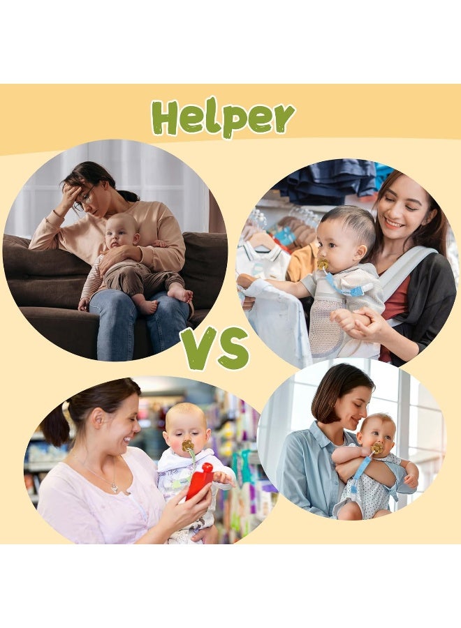 Babygoal Floral Pacifier Clips, 6 Pack Binky Paci Holder and Leash for Boys and Girls - Image 5