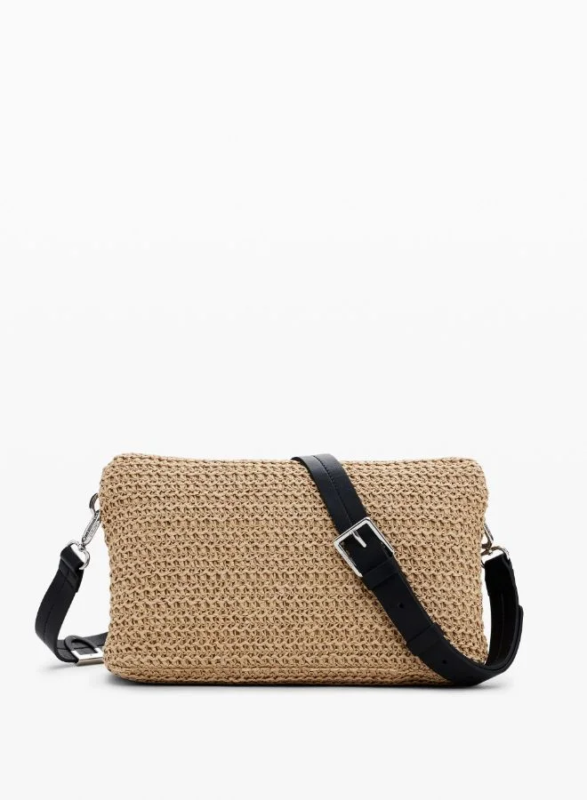 DESIGUAL Raffia Crossbody Bag