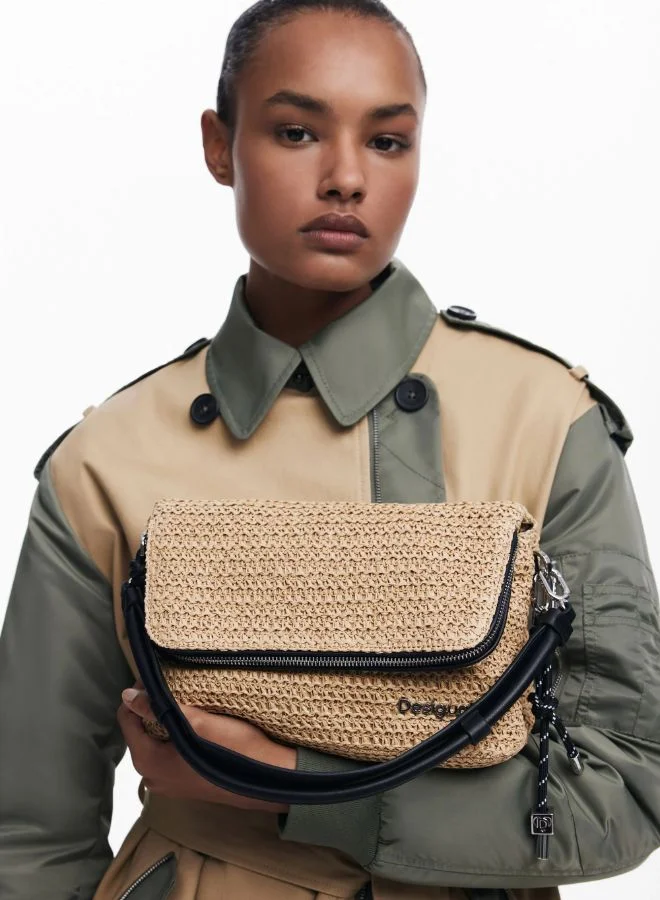 DESIGUAL Raffia Crossbody Bag