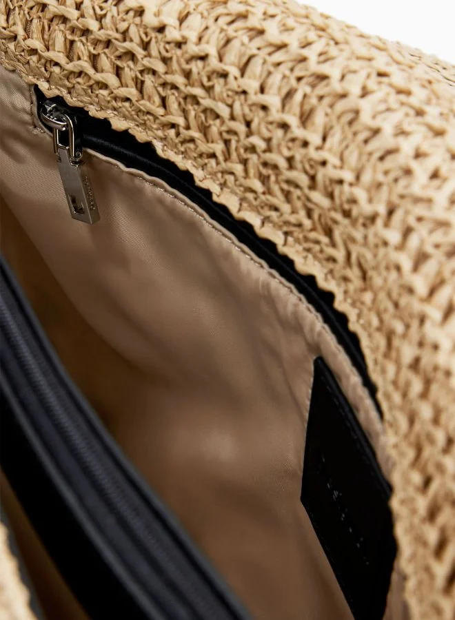 DESIGUAL Raffia Crossbody Bag